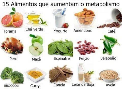 15 alimentos que aumentam o metabolismo!